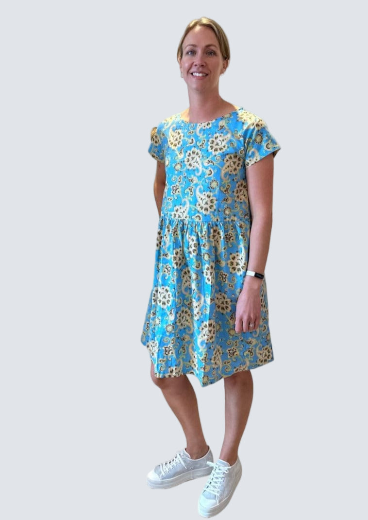 Baby Dress | Paisley Blue - Honeysuckle Beach - Coco Blue