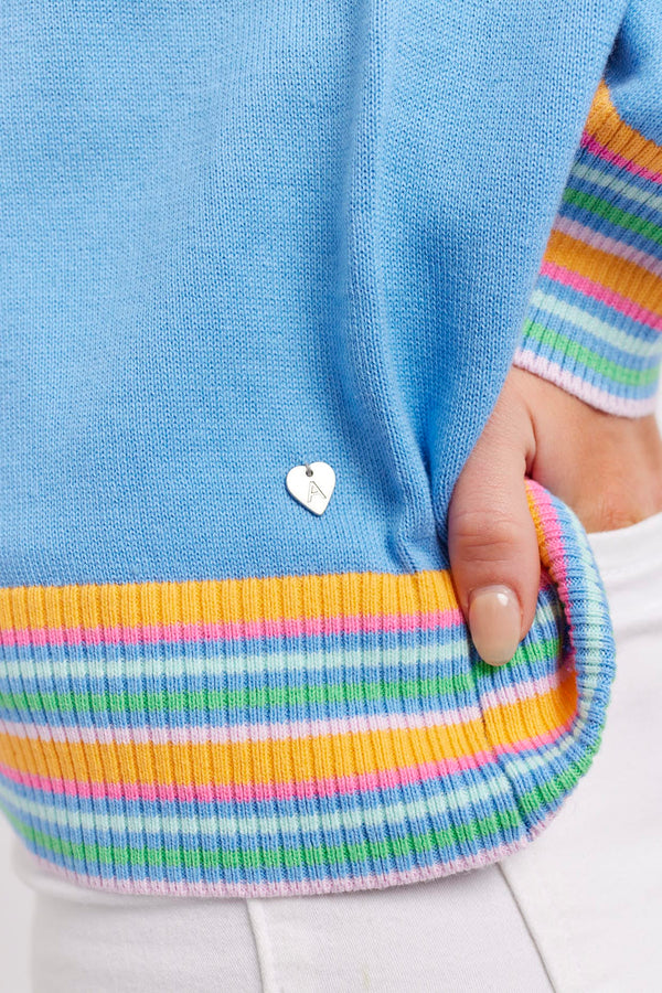 Carmella Cotton Sweater | Bluebell - Alessandra - Coco Blue