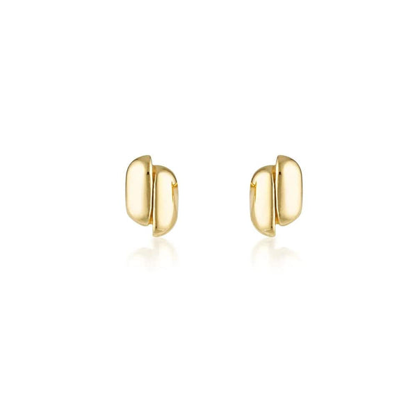 Profile Stud Earrings | Gold - Linda Tahija - Coco Blue