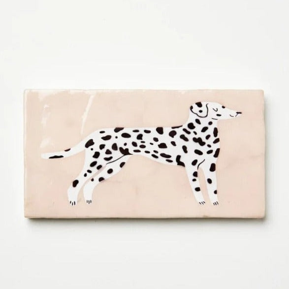 Pup Dalmation Tile - Jones & Co - Coco Blue