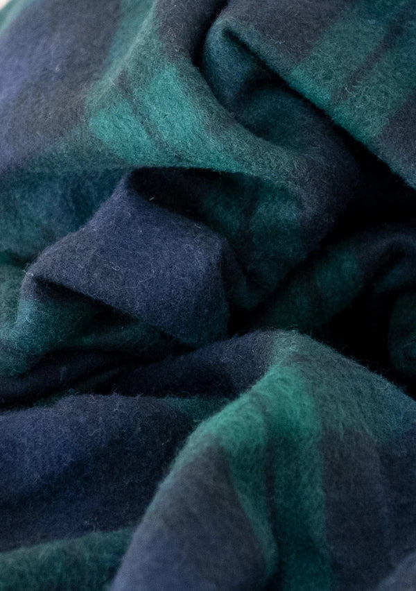 Recycled Wool Picnic Blanket | Black Watch Tartan - The Tartan Blanket Co - Coco Blue