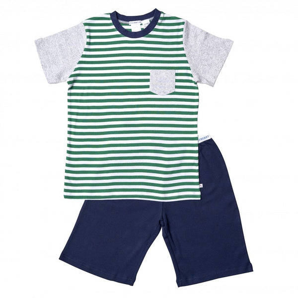 Green Stripe Pyjamas - Huckleberry Lane - Coco Blue