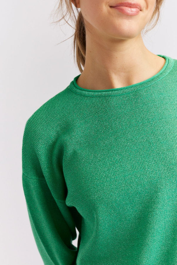 Hightide Sweater | Emerald Lurex - Alessandra - Coco Blue