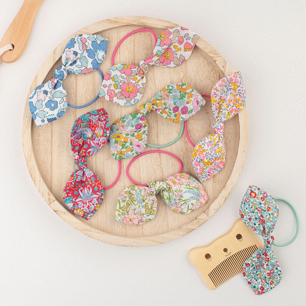 Liberty Bow Bobble Hairband - Annas of Australia - Coco Blue