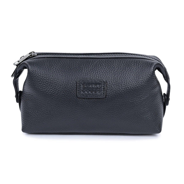 Short Haul Leather Wash Bag - Saint Cobes - Coco Blue