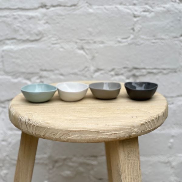 8cm Pinch Pot | White - Flax - Coco Blue