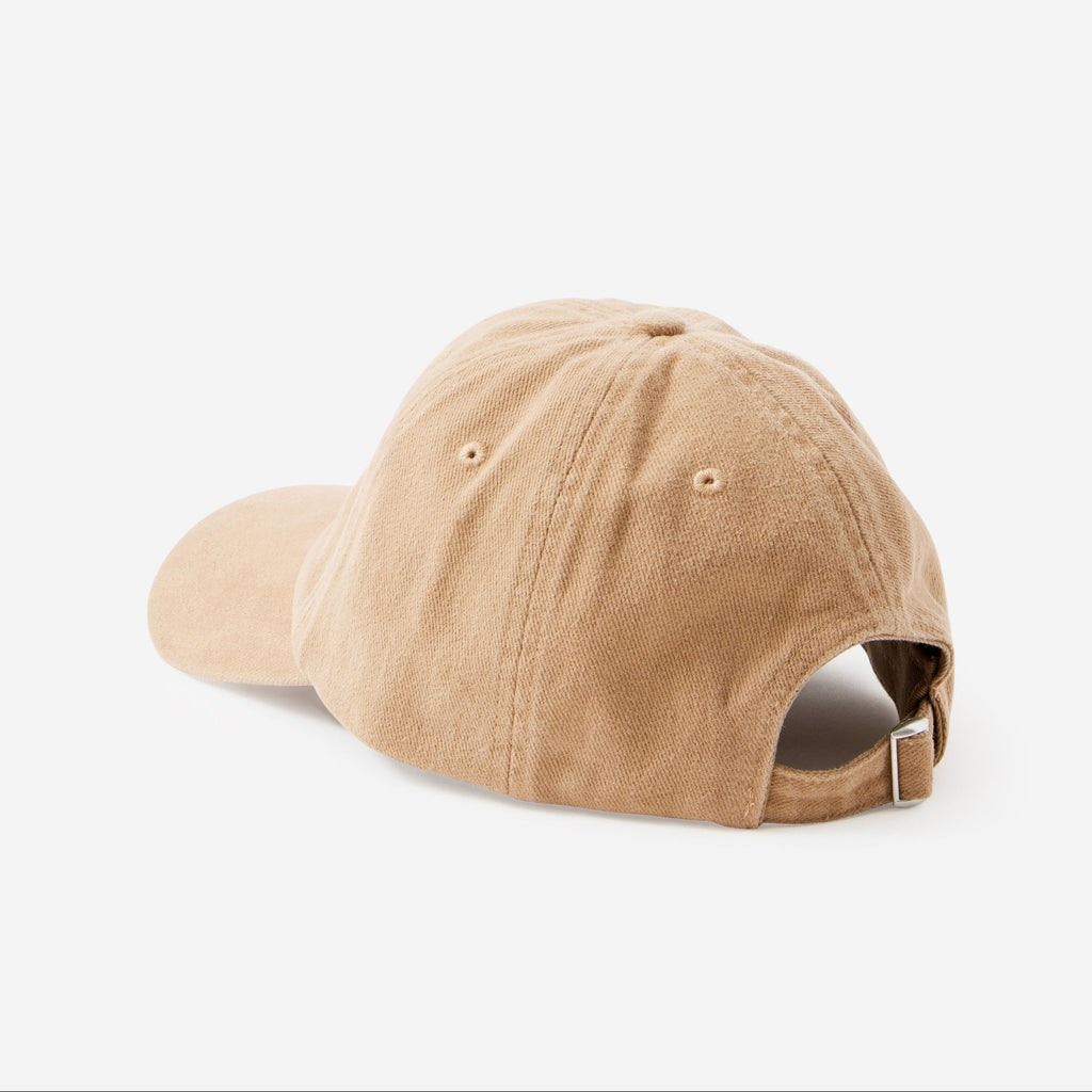 Beige baseball cap on a white background