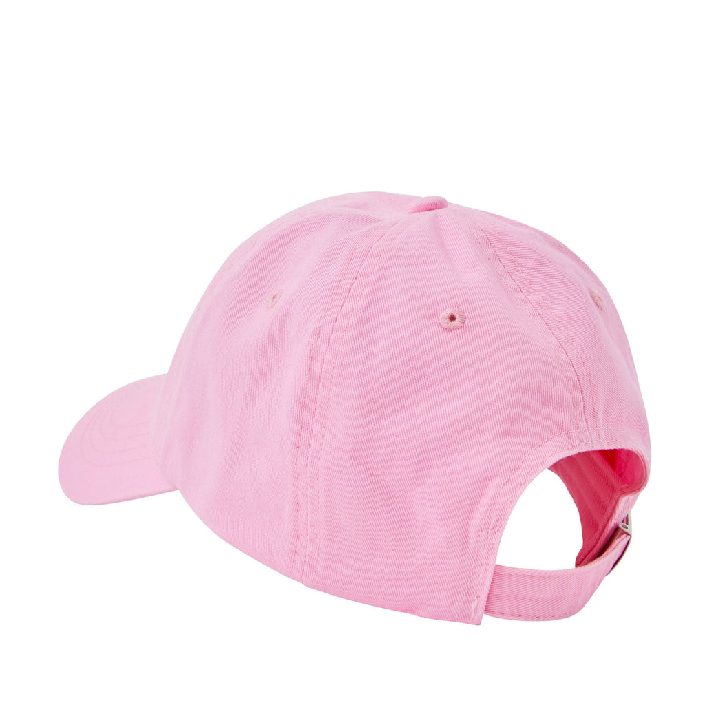 Pink baseball cap on a white background