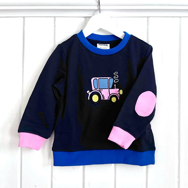 Noss & Co Pink Tractor Sweater