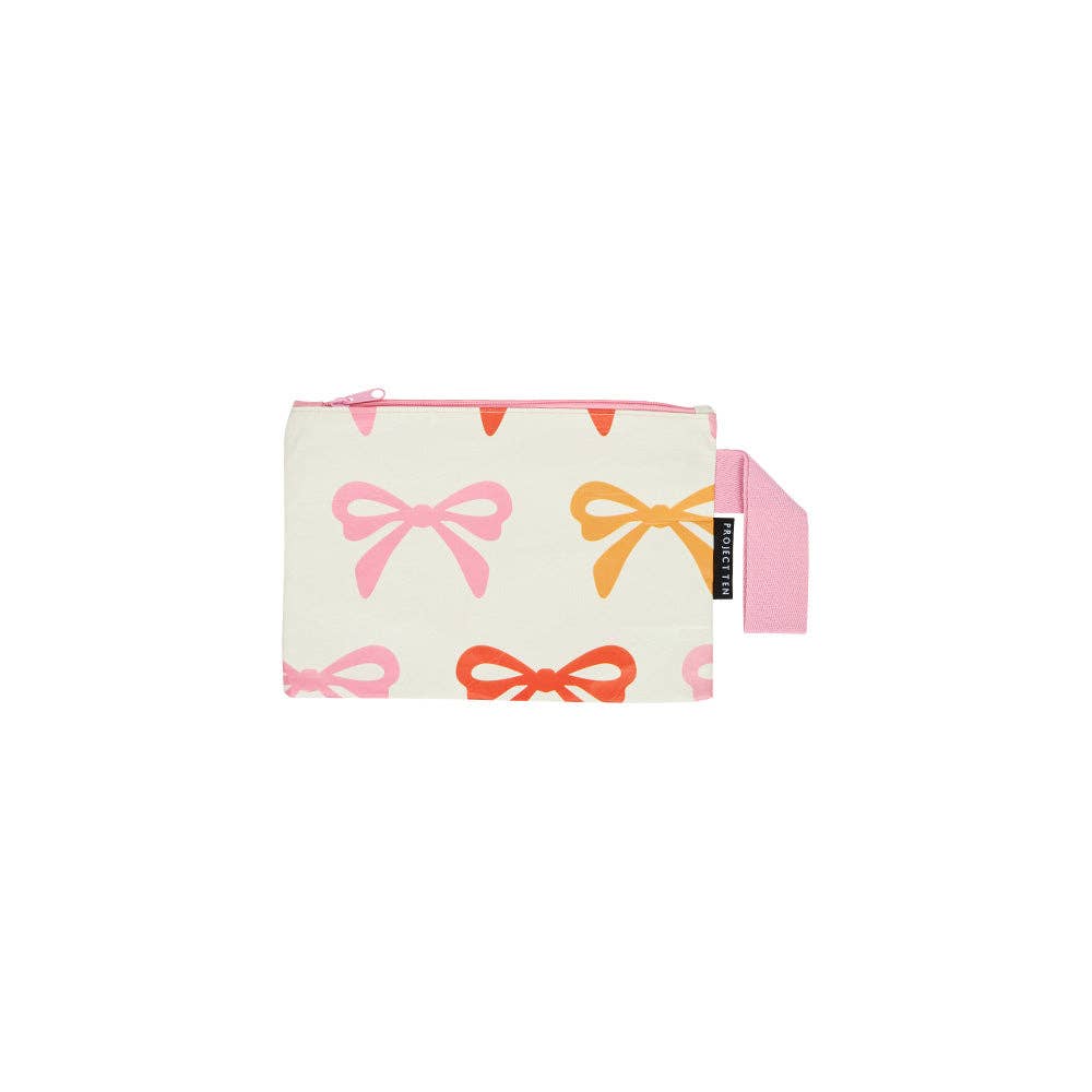 Project Ten mini zip pouch bows