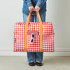 Project ten overnight bag red houndstooth