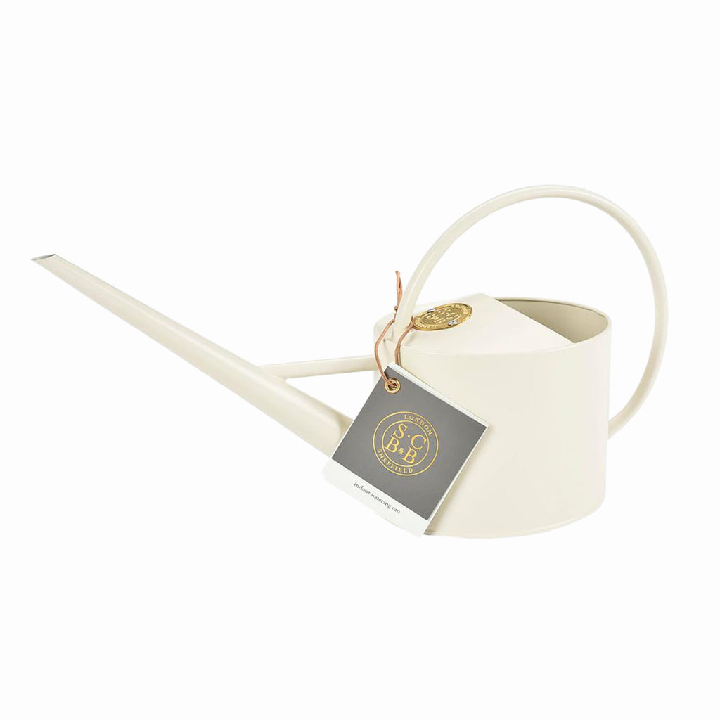 Buttermilk cream coloured indoor watering can designed by Sophie Conran for Burgon and Ball