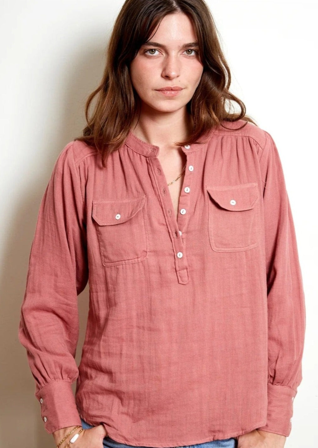 Amelie Blouse in Desert Pink Amelie Blouse in Desert Pink