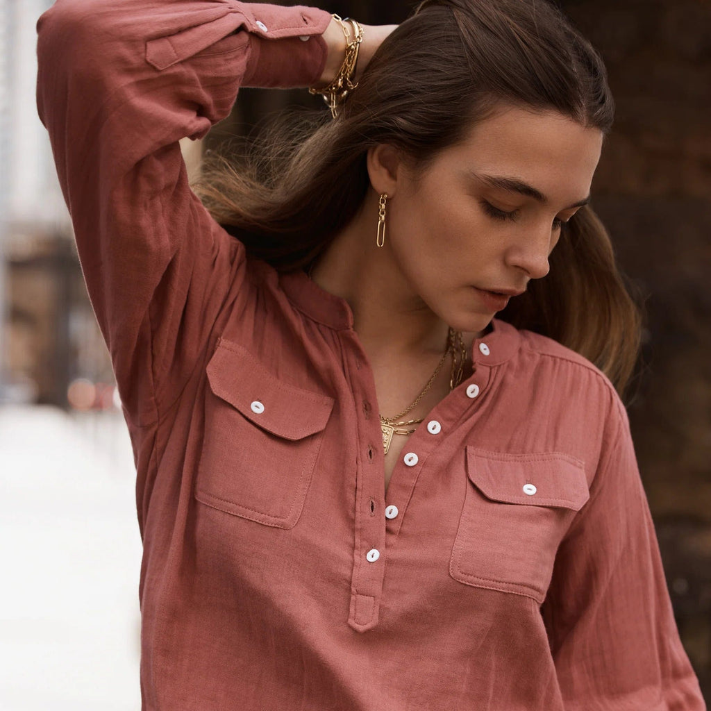 Amelie Blouse | Desert Pink - Marie Louise De Monterey - Coco Blue