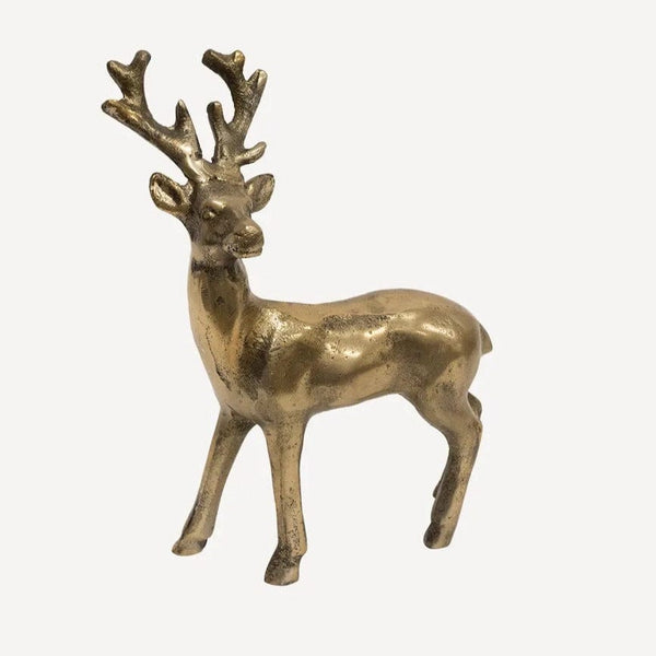 Antique Gold Deer Standing - Coco Blue - Coco Blue