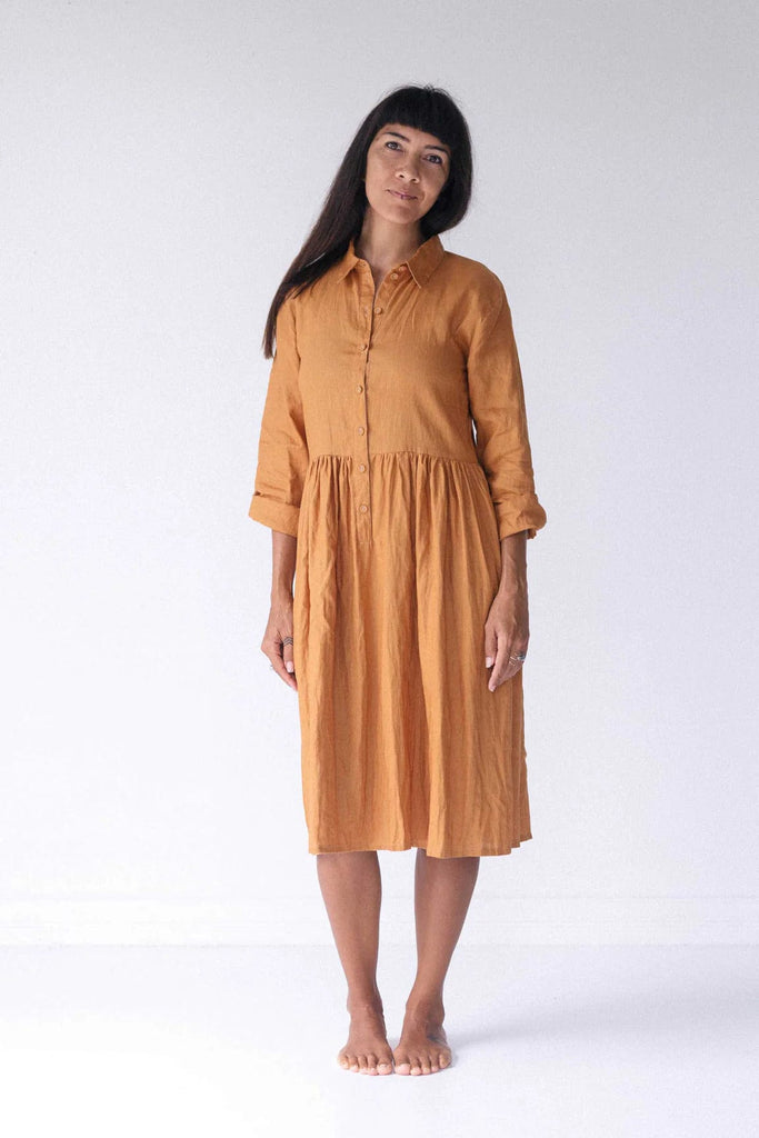 Becky Dress | Caramel - Lazy Bones - Coco Blue