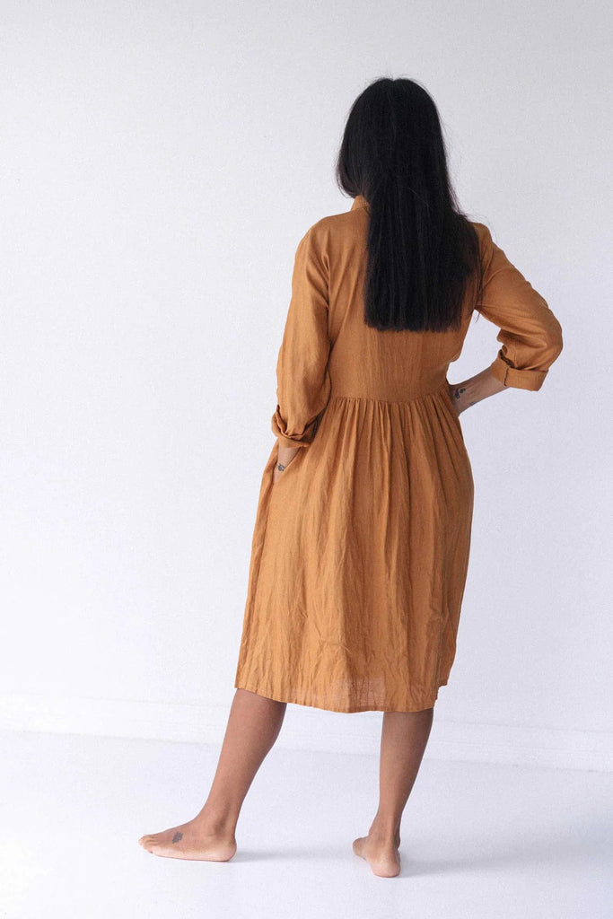 Becky Dress | Caramel - Lazy Bones - Coco Blue