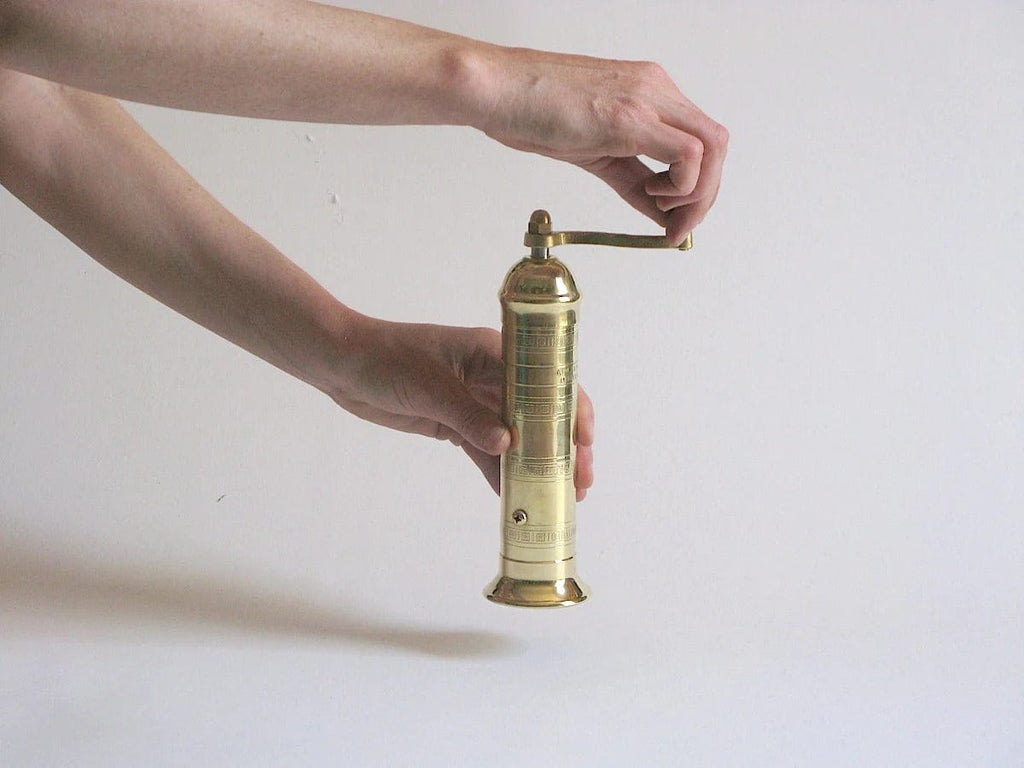 Brass Pepper Mill 103 - Mr Kitly - Coco Blue