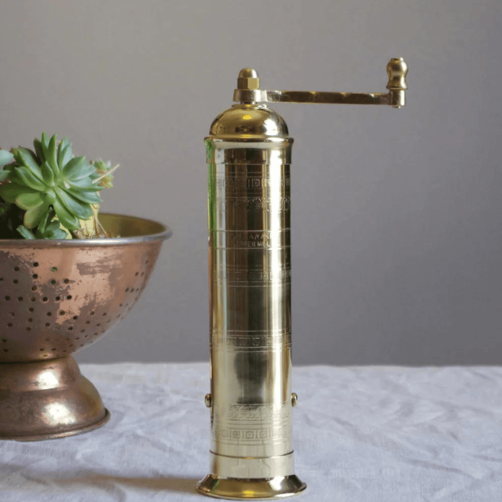 Brass Pepper Mill 105 - Mr Kitly - Coco Blue