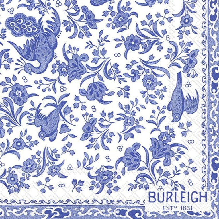 Burleigh Regal Peacock Napkins | Blue - IHR - Coco Blue