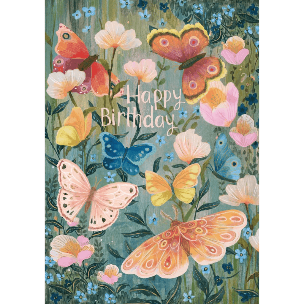 Butterfly Birthday Card - Roger La Borde - Coco Blue