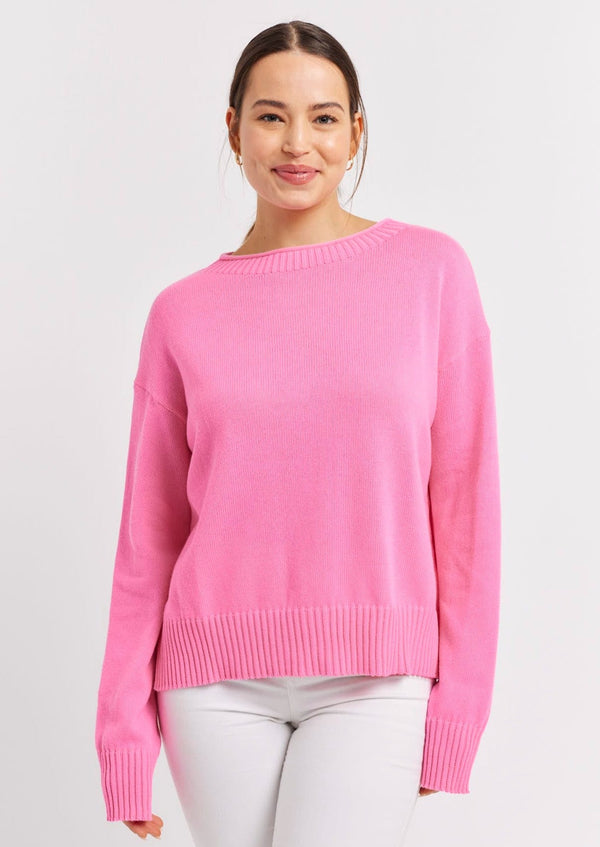 Cassata Cotton Sweater | Lolly Pink - Alessandra - Coco Blue