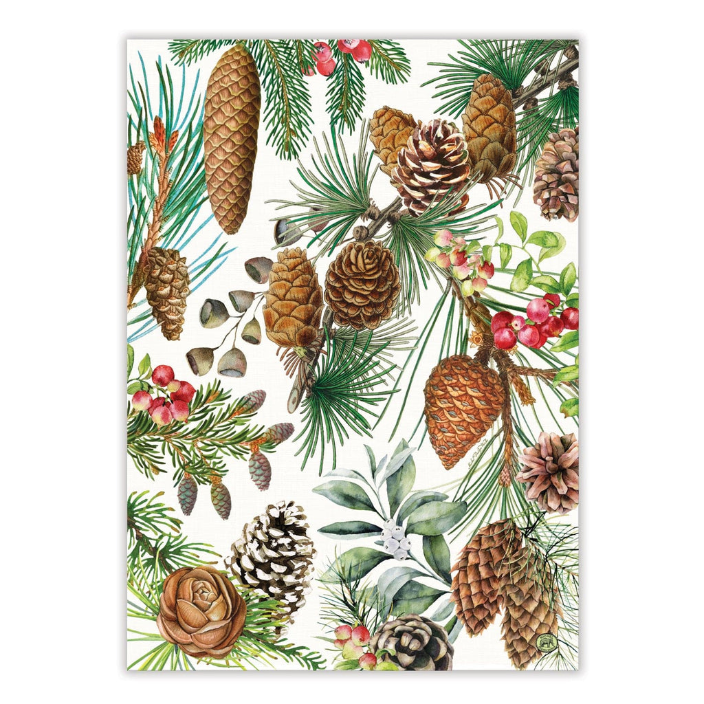 Christmas Tea Towel | 2 Pack | White Spruce - Michel Design Works - Coco Blue