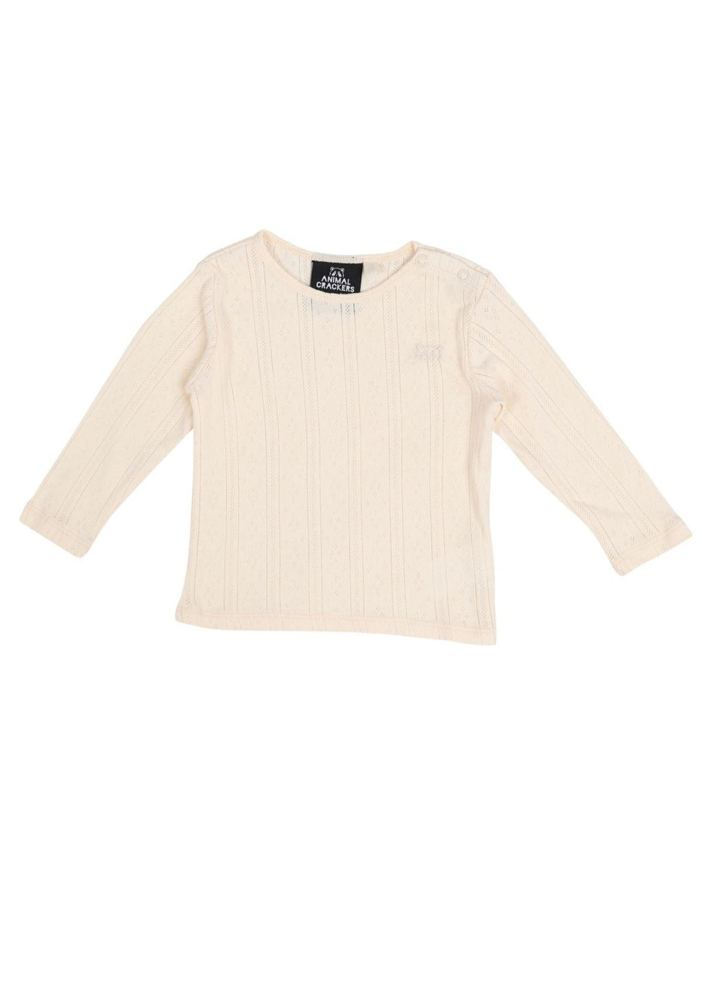 Clouded Ribbed Top | Cream - Animal Crackers - Coco Blue