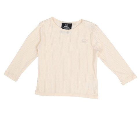 Clouded Ribbed Top | Cream - Animal Crackers - Coco Blue