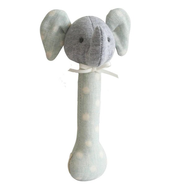 Elephant Stick Rattle | Duck Egg Blue - Alimrose - Coco Blue