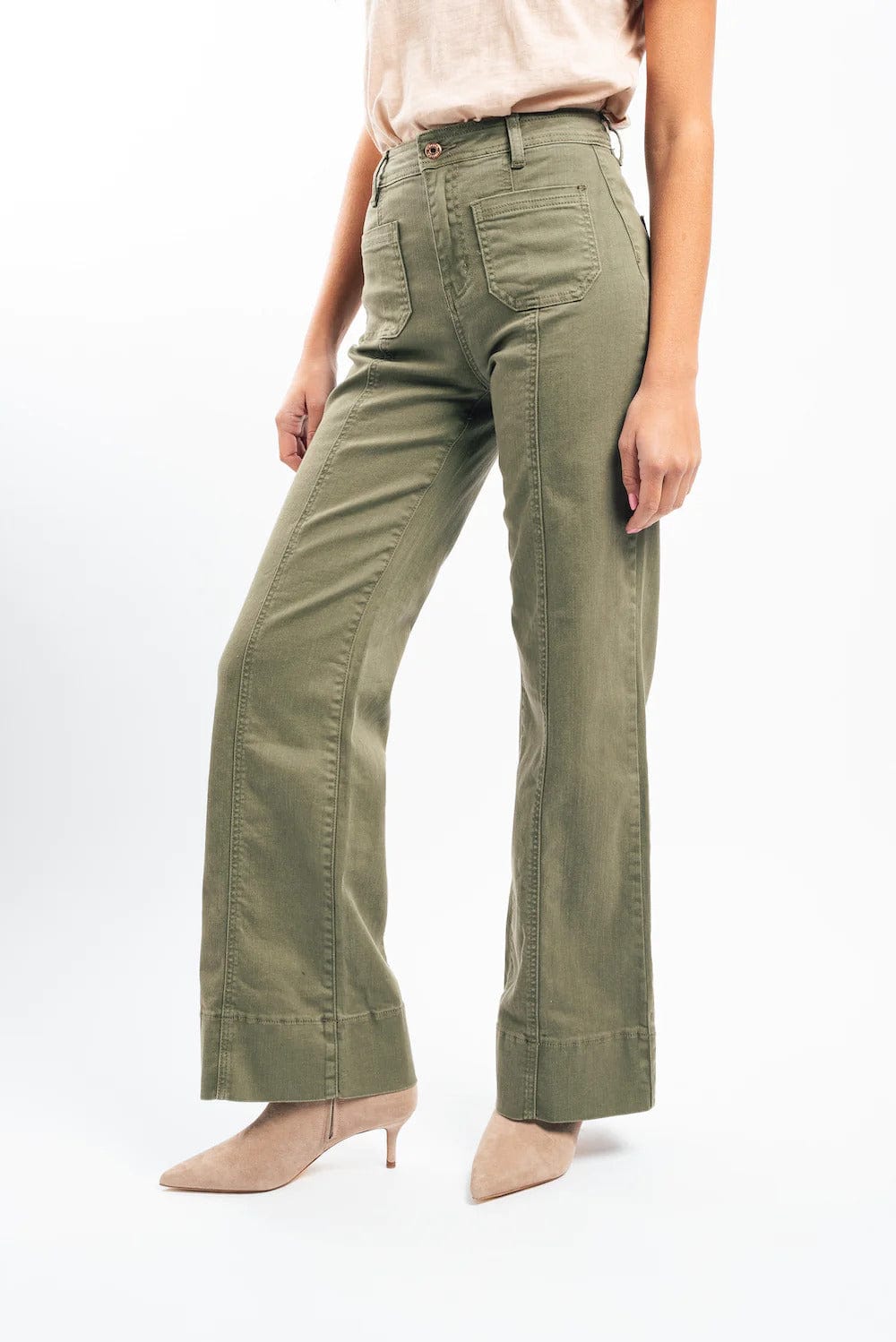 Farrah Jeans | Khaki - Kireina - Coco Blue