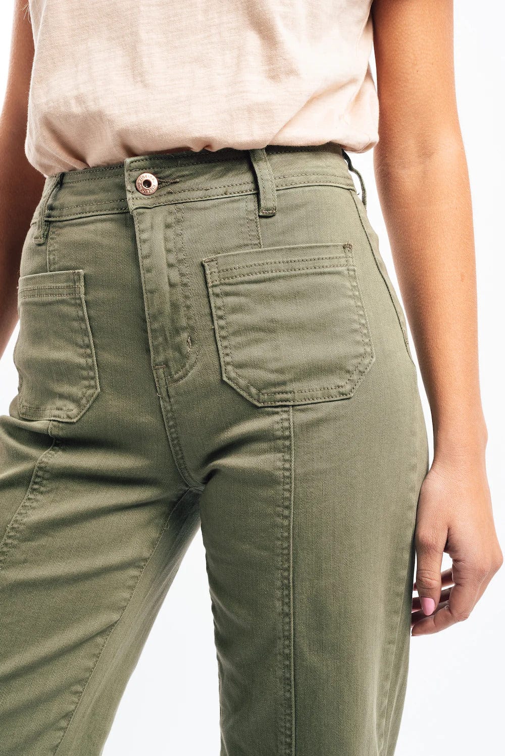 Farrah Jeans | Khaki - Kireina - Coco Blue