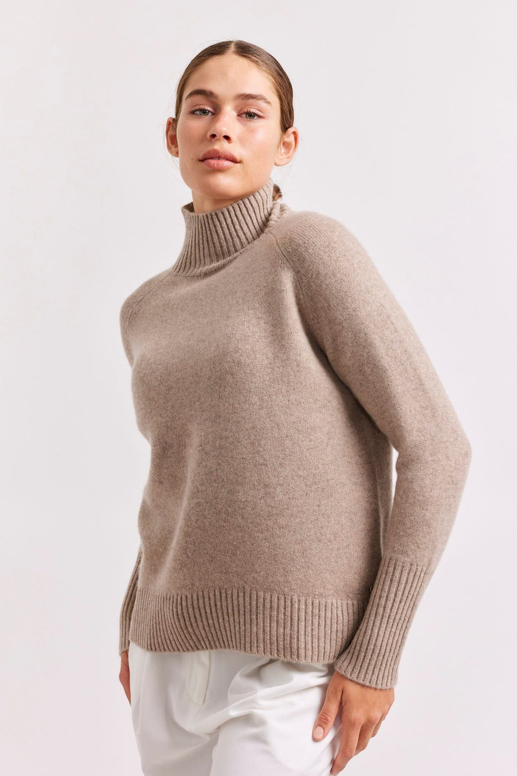 Fifi Polo Sweater | Walnut - Alessandra - Coco Blue
