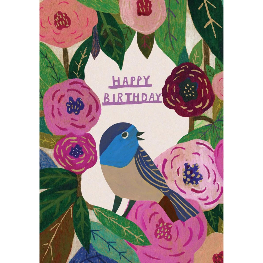 Flower Birthday Card - Roger La Borde - Coco Blue