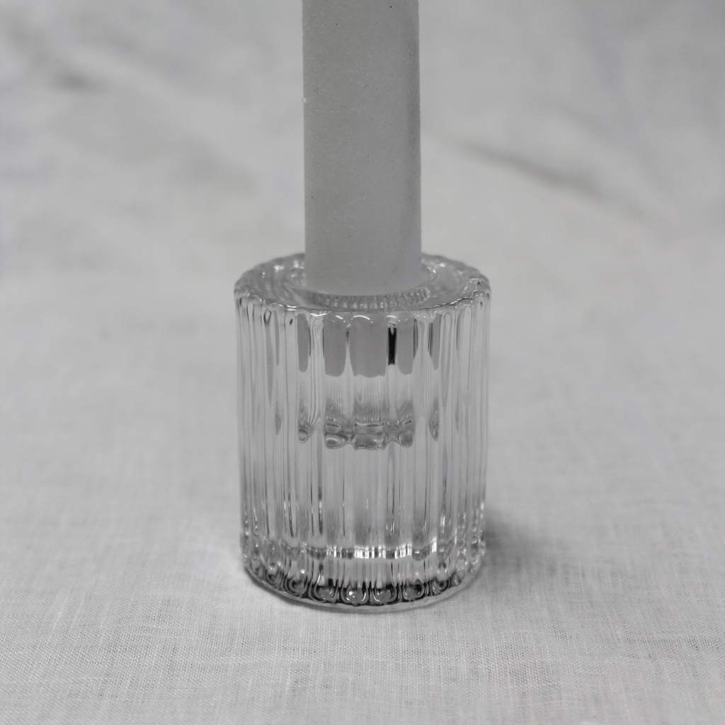 Glass Ruffle Candle Holder | 3 Sizes - Coco Blue - Coco Blue