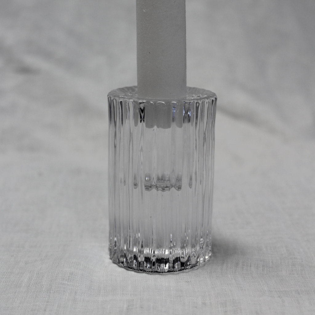 Glass Ruffle Candle Holder | 3 Sizes - Coco Blue - Coco Blue