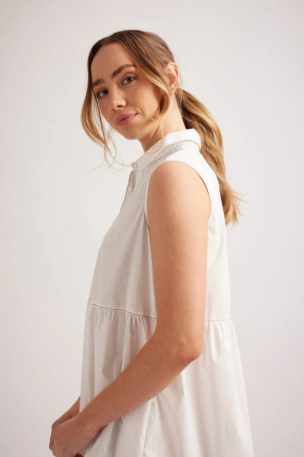Harper Poplin Dress | White - Alessandra - Coco Blue