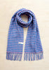 Lambswool Oversized Scarf | Blue Houndstooth - The Tartan Blanket Co - Coco Blue