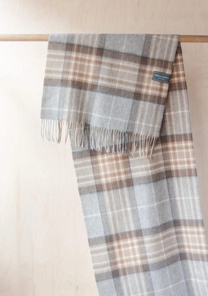 Lambswool Oversized Scarf | Mackellar Tartan - The Tartan Blanket Co - Coco Blue