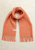 Lambswool Oversized Scarf | Orange Houndstooth - The Tartan Blanket Co - Coco Blue