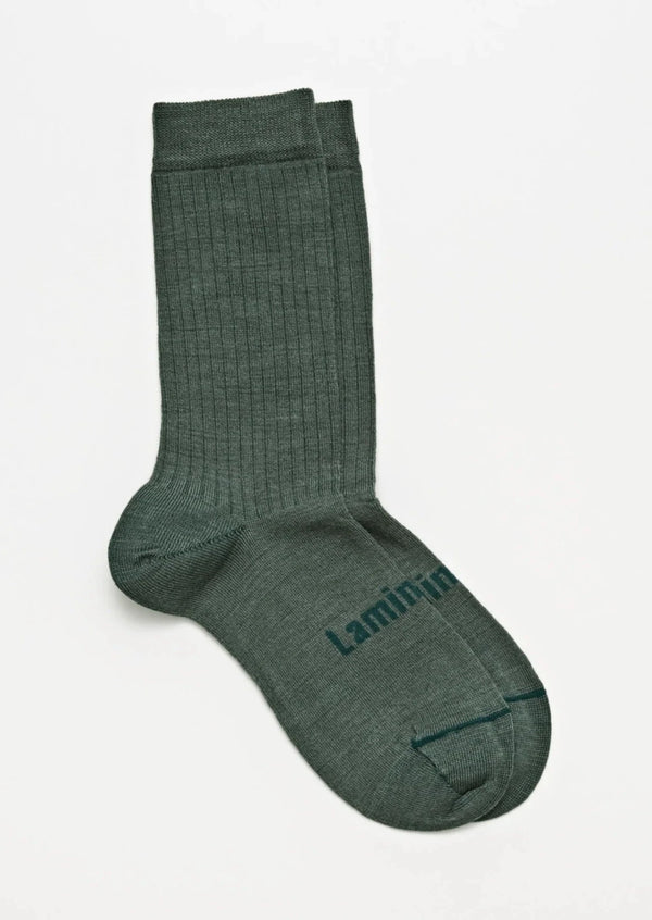 Lamington Merino Wool Tights Flat Knit - Grey