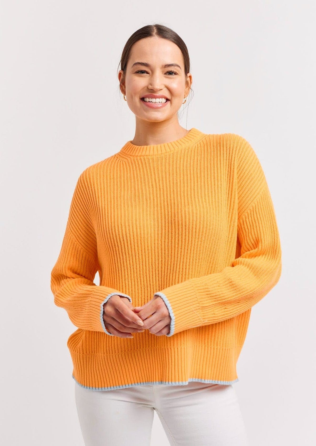 Limone Cotton Sweater | Mandarin– Coco Blue