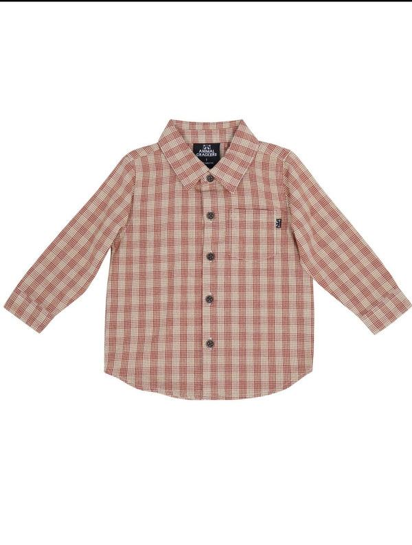 Meadow Check Shirt - Animal Crackers - Coco Blue