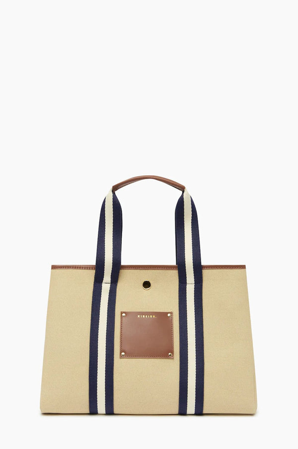 juliette cane & leather tote in camel