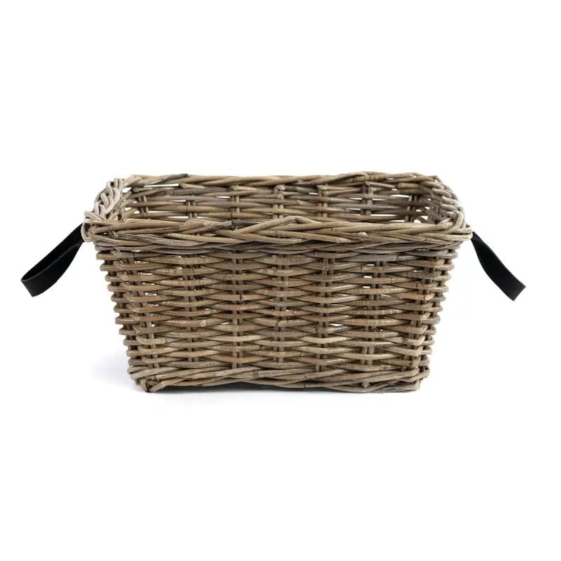 Metropole Basket w Leather Handles - Coco Blue - Coco Blue