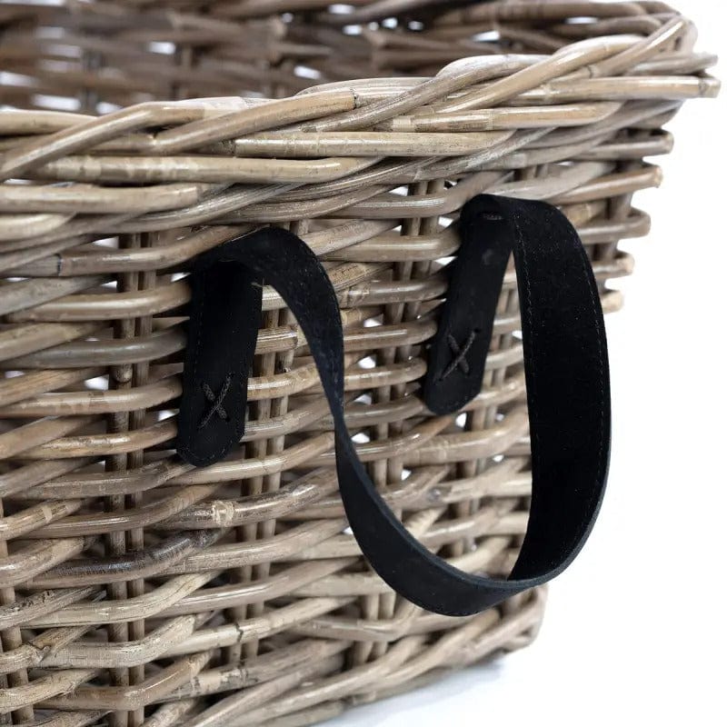 Metropole Basket w Leather Handles - Coco Blue - Coco Blue