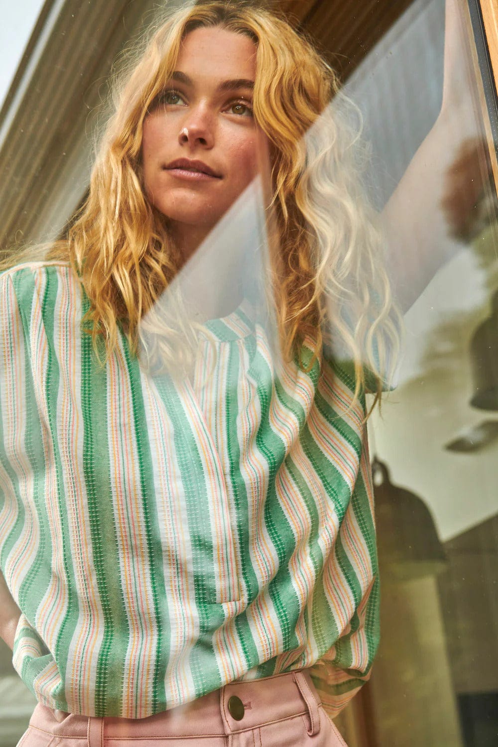 Miller Shirt | Pink & Green - Kireina - Coco Blue
