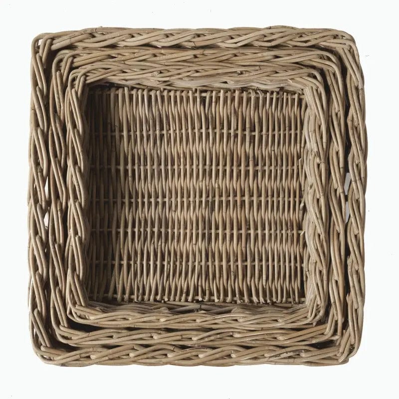 Napa Square Wicker Trays | 3 sizes - Coco Blue - Coco Blue