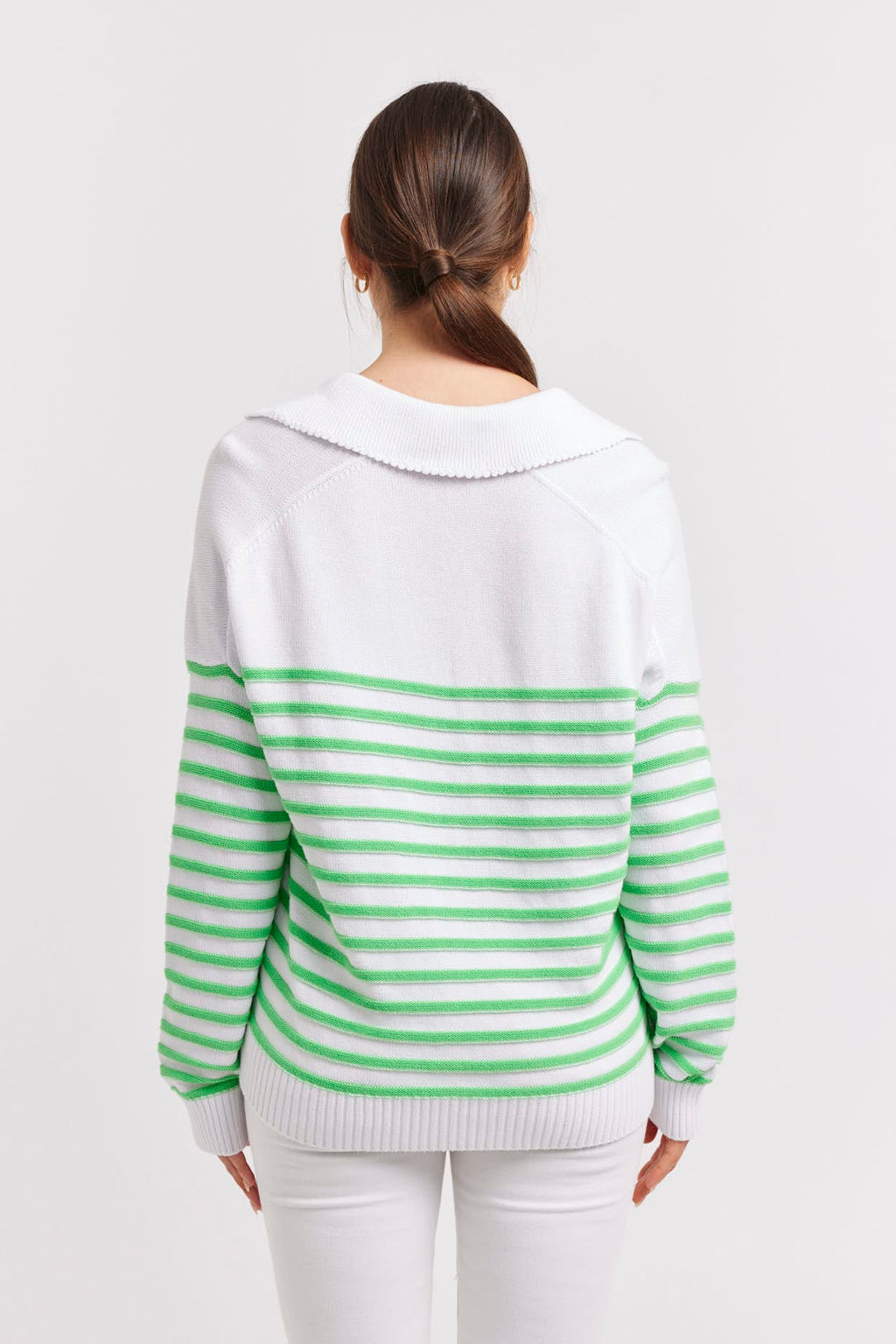 Nina Cotton Sweater | Apple Green - Alessandra - Coco Blue