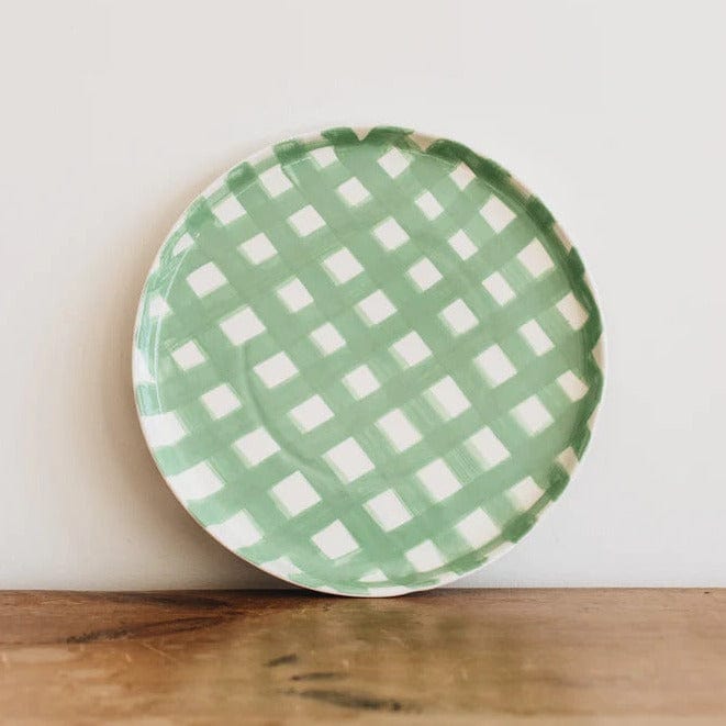 Noss Platter | Green Gingham - Noss & Co - Coco Blue